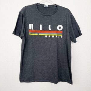 Hilo Hawaii Retro Print Graphic Tee Unisex Large